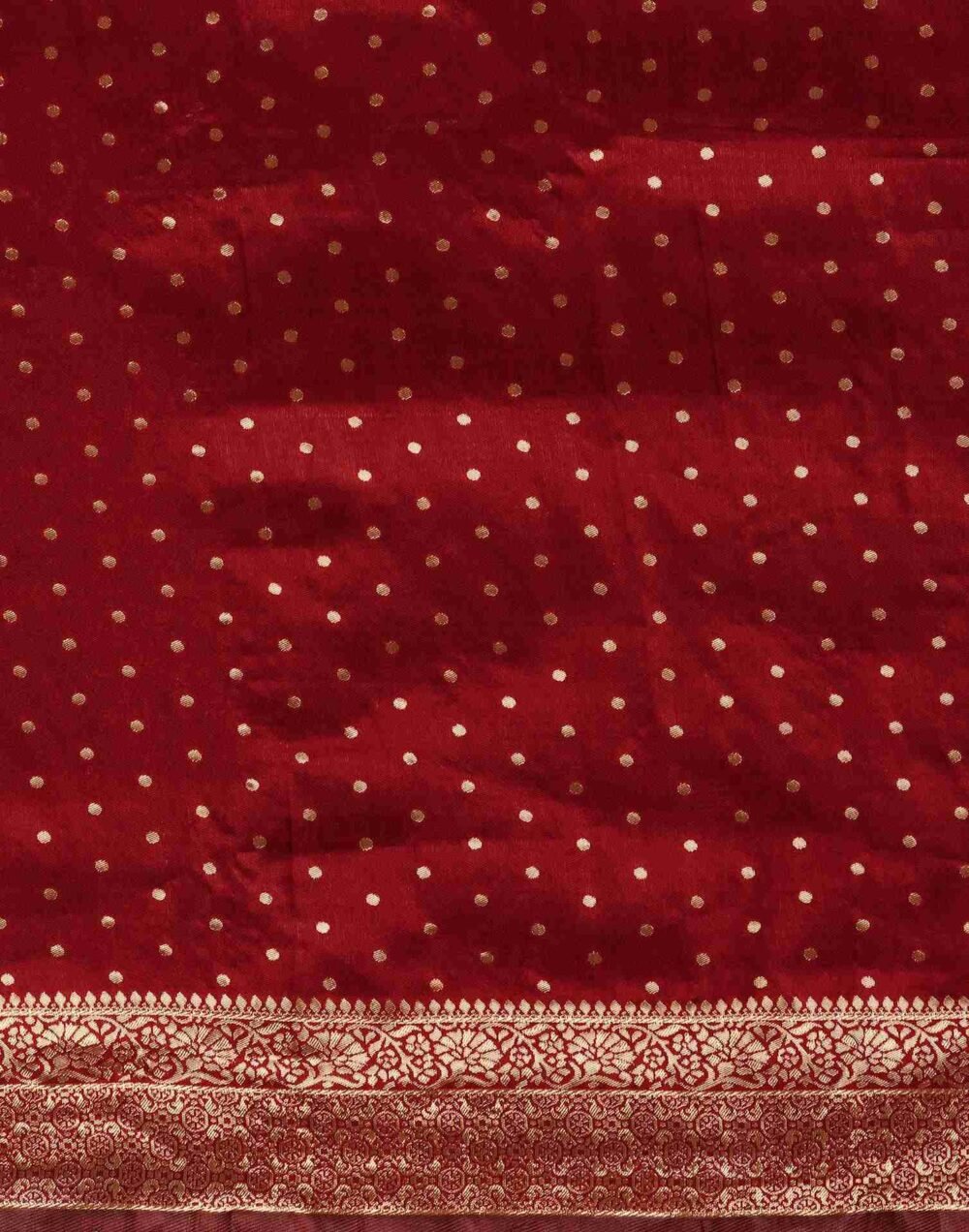 Maroon Banarasi Silk Saree - Image 5